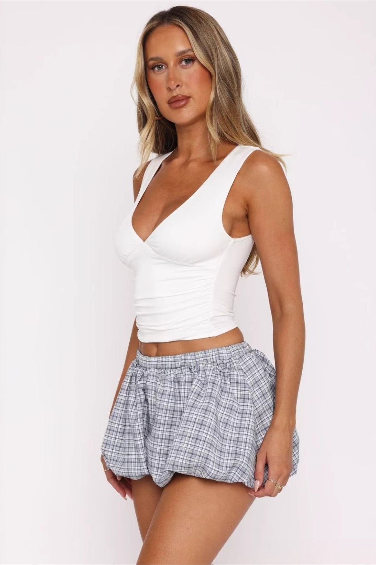 Draped Sleeveless Tank Top