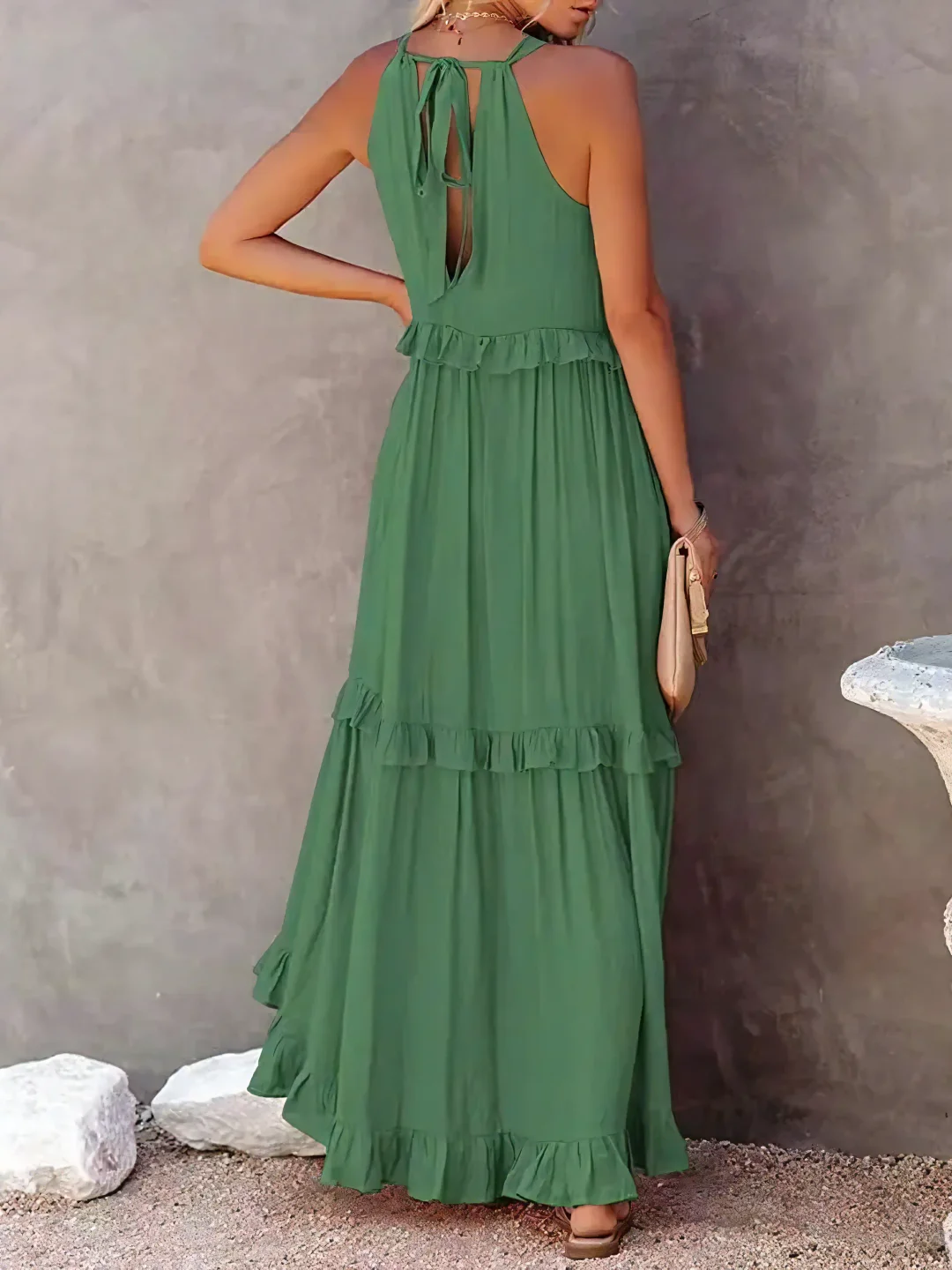 Megan | Chic Ruffle Maxi Dress