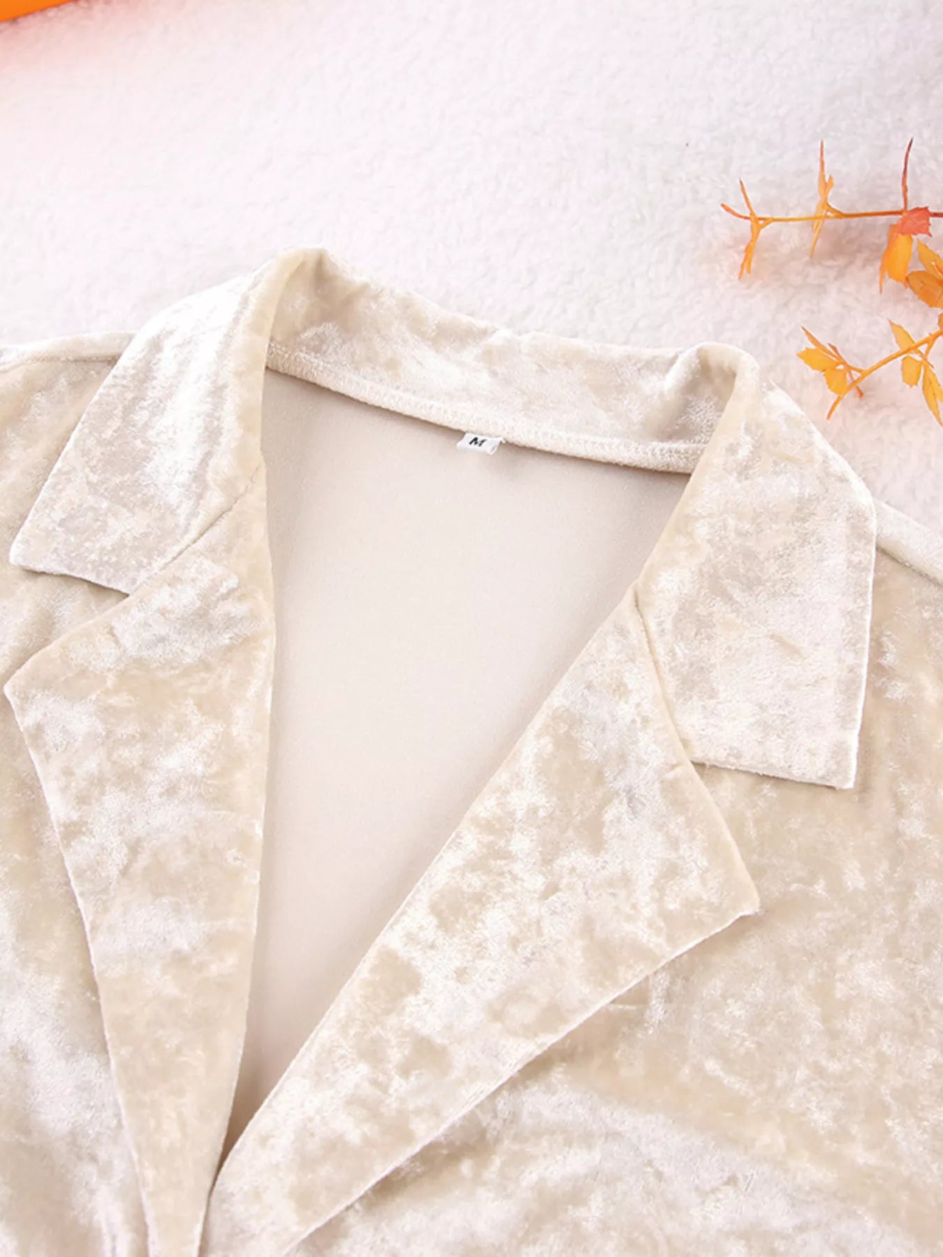 Velvet Long Sleeve Top and Pants Lounge Set