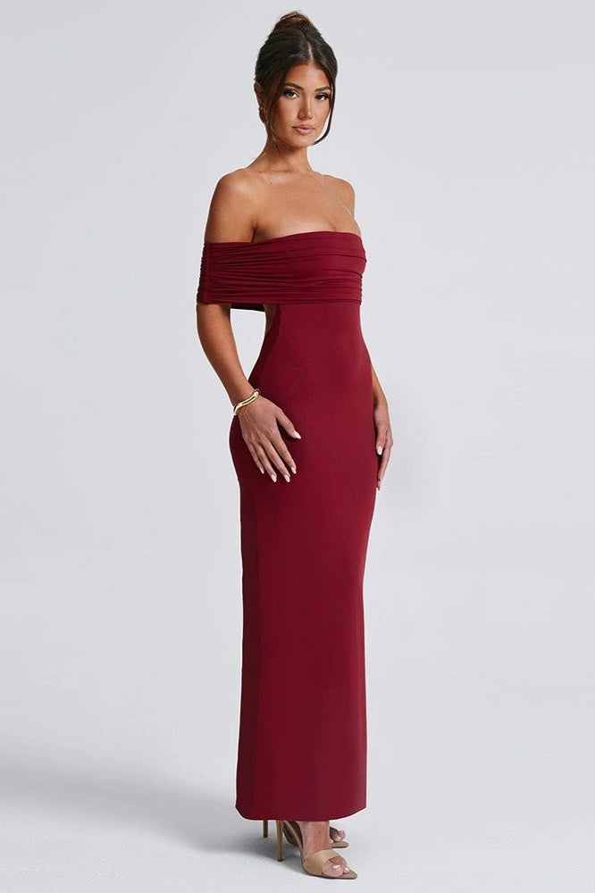 Off-the-Shoulder Ruched Dress
