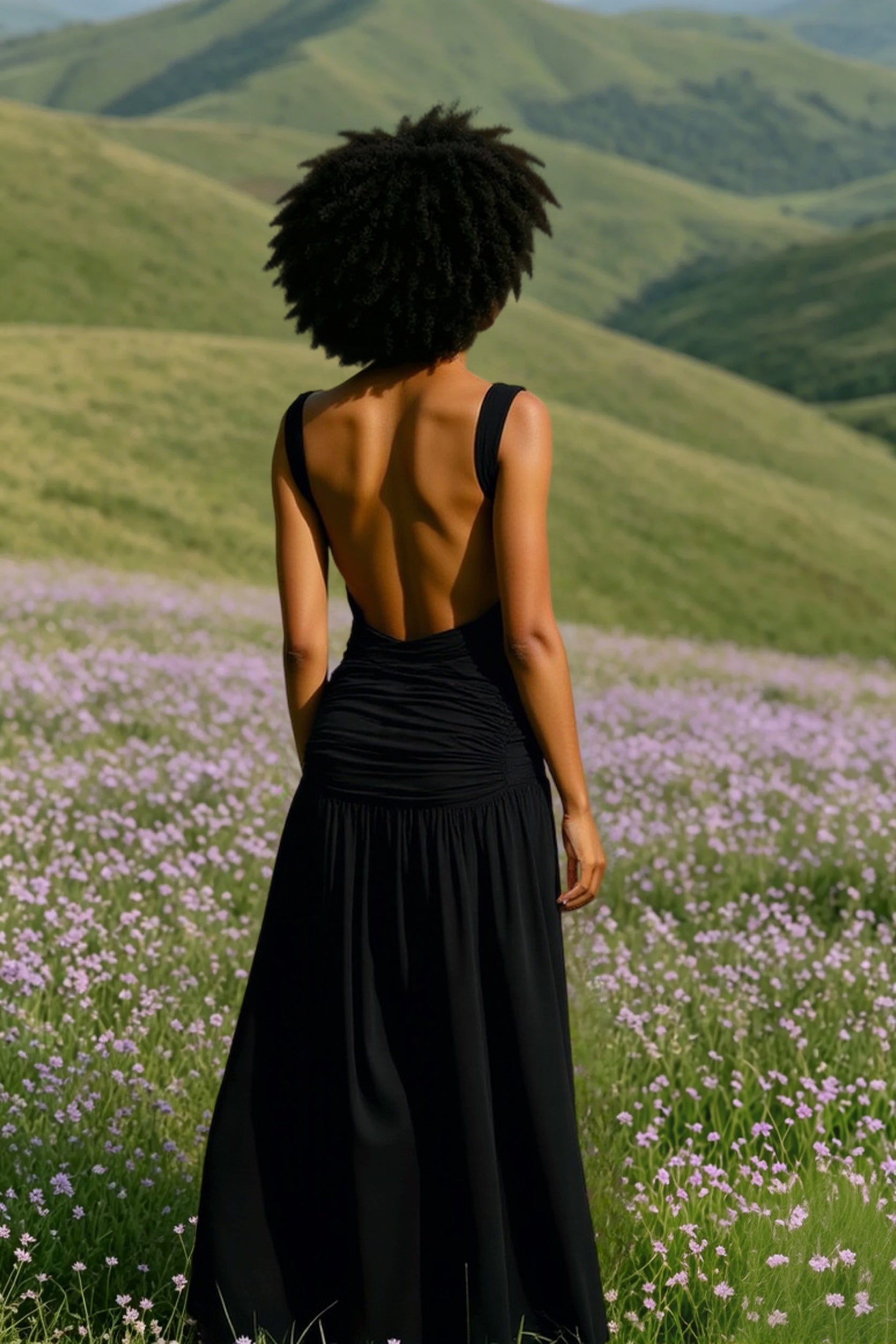 Backless Ruched Dress