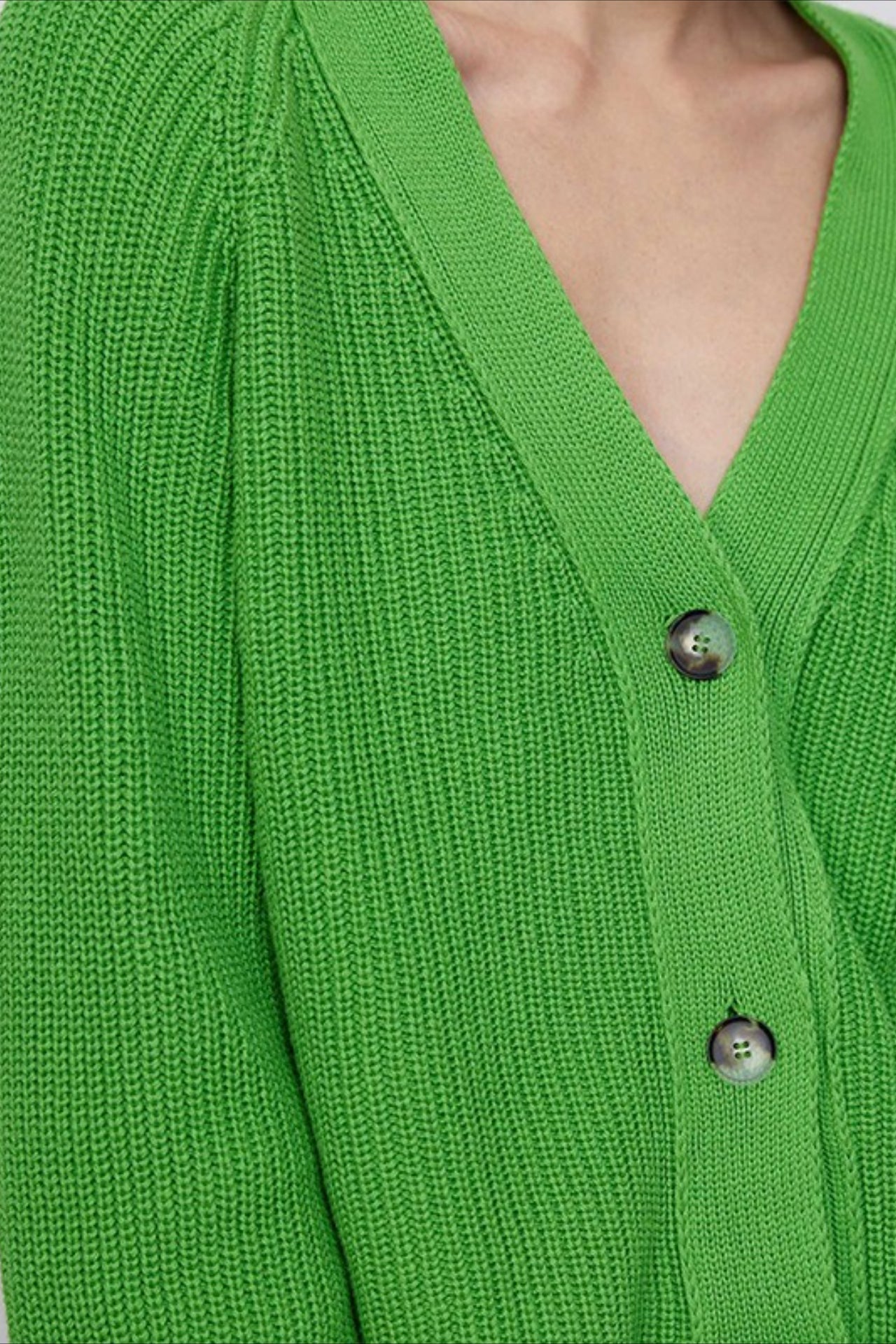 V Neck Cropped Batwing Cardigan
