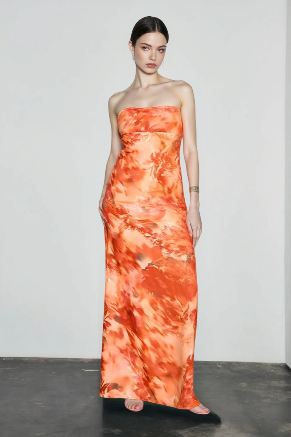 Ruched Floral Dress