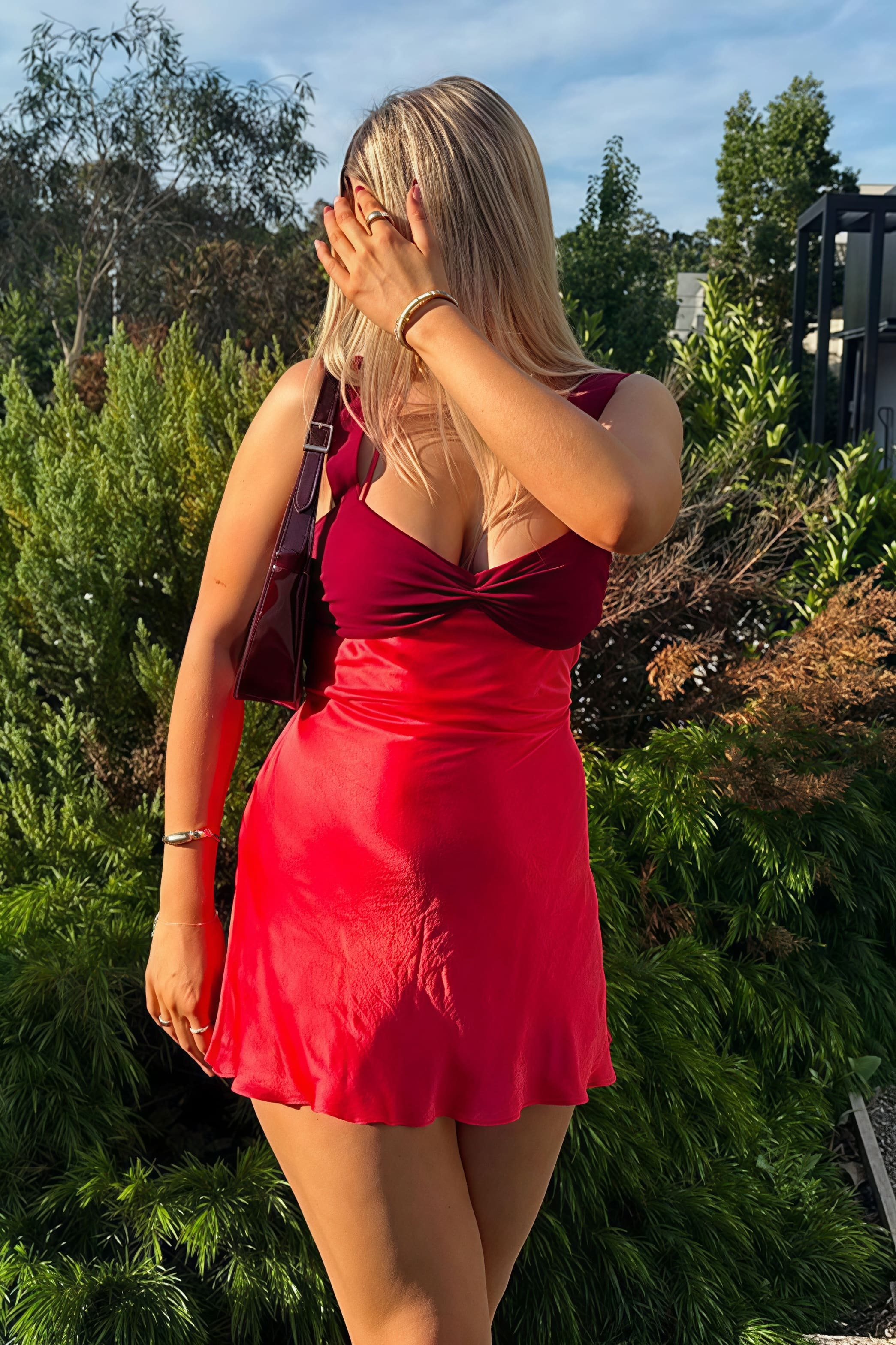 Sexy Cami Backless Satin Mini Dress - View 7