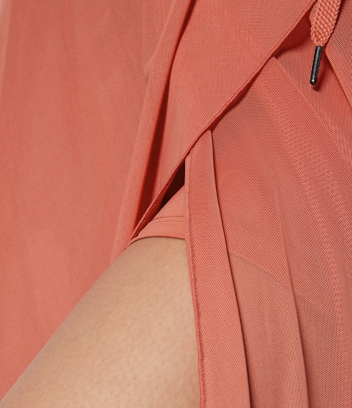 High Waist Drawstring Front Slit A-Line Midi Skirt
