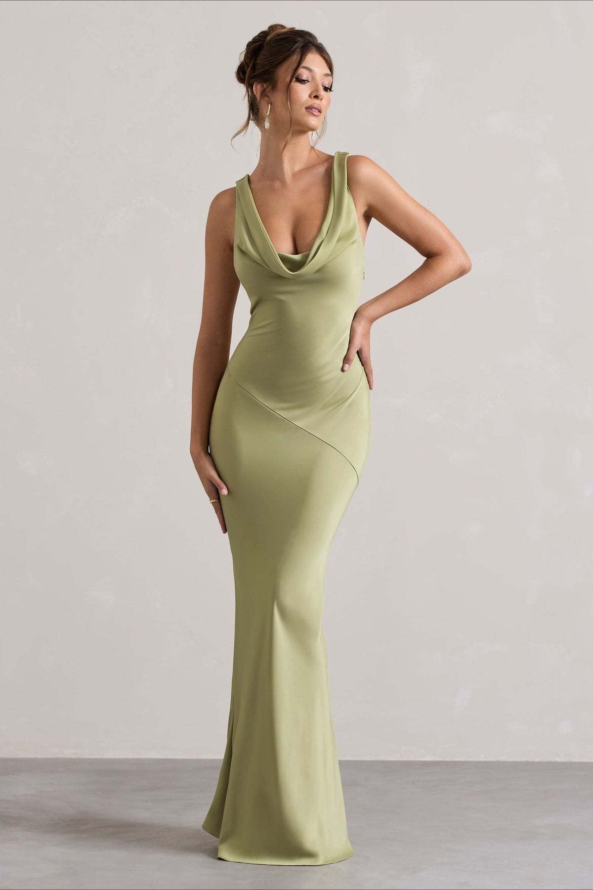 Satin Mermaid Low-Back Party Dress 18