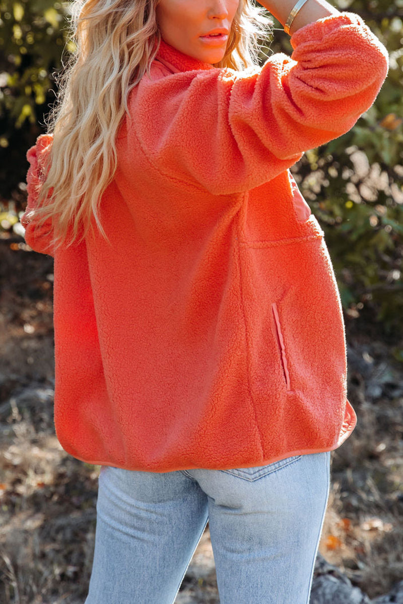 Button Pockets Fleece Jacket