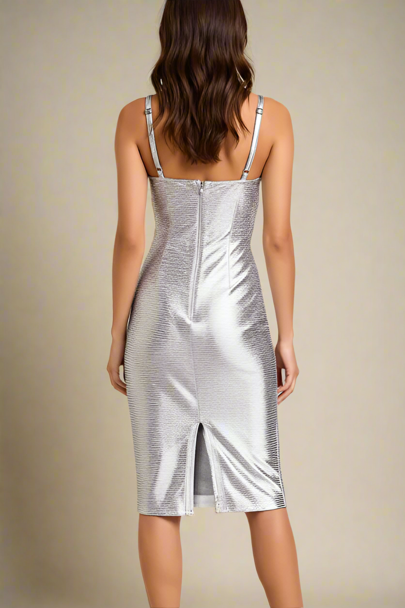Camila Bandage Dress - Silver