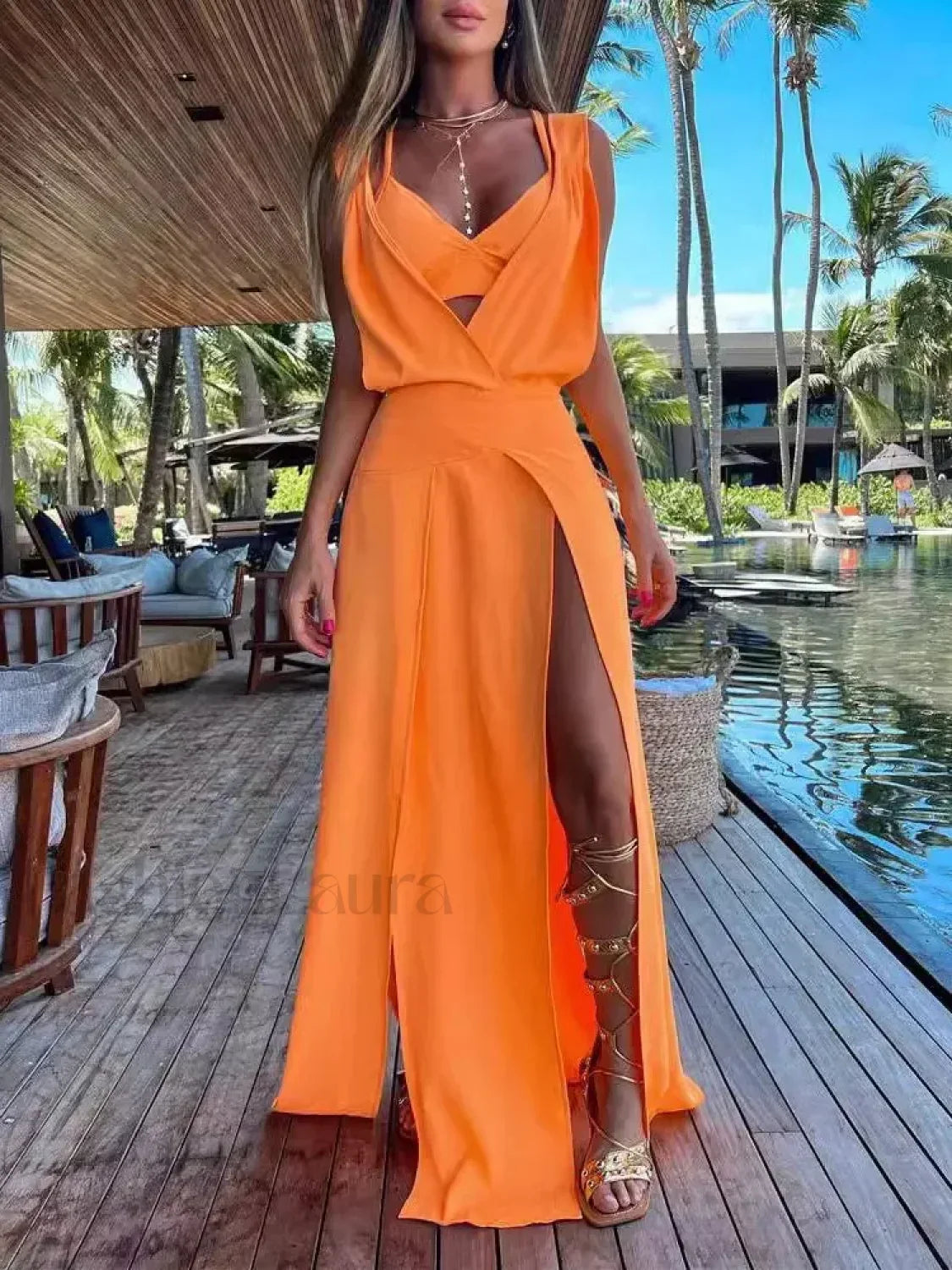 Camisole Two-Piece Floral Dress