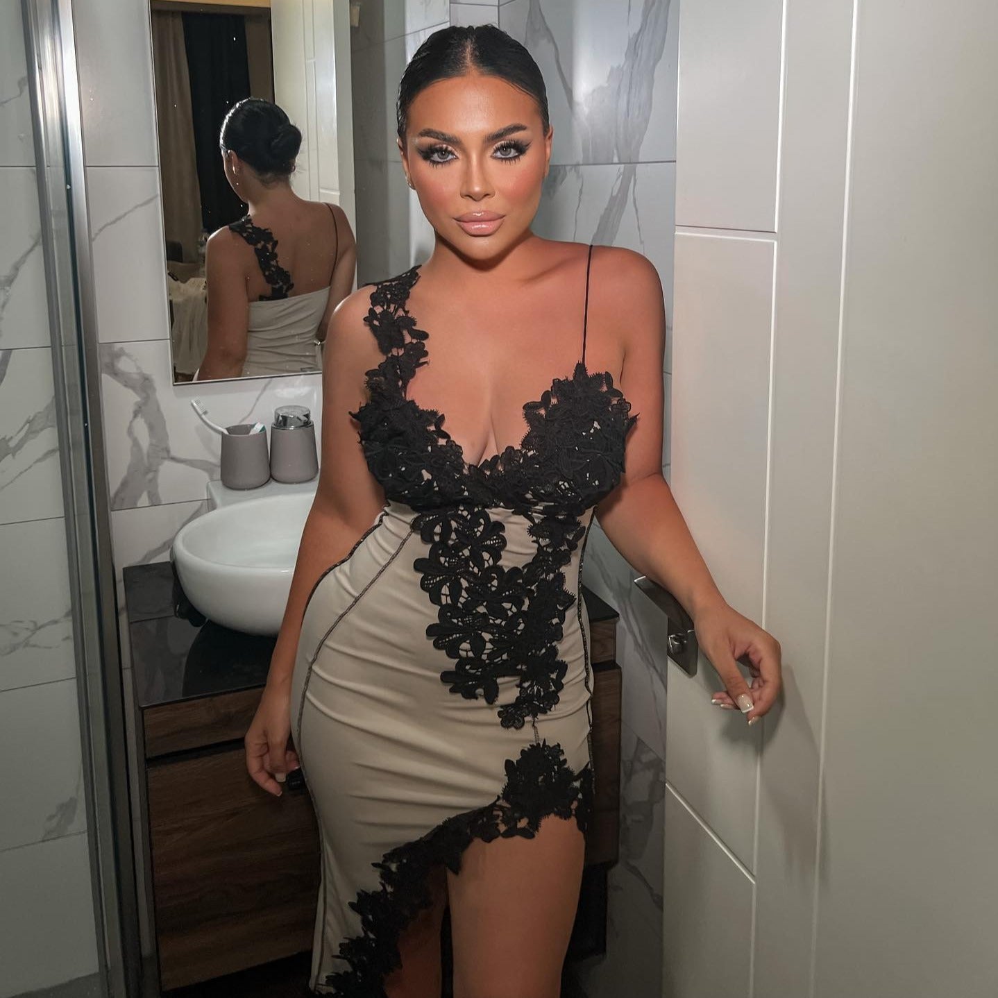 Your Style Points Asymmetrical Lace Midi Dress - View 3