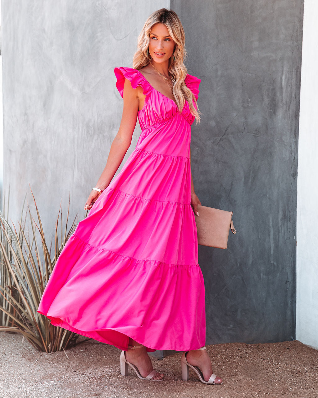 Caprice Tiered Ruffle Maxi Dress