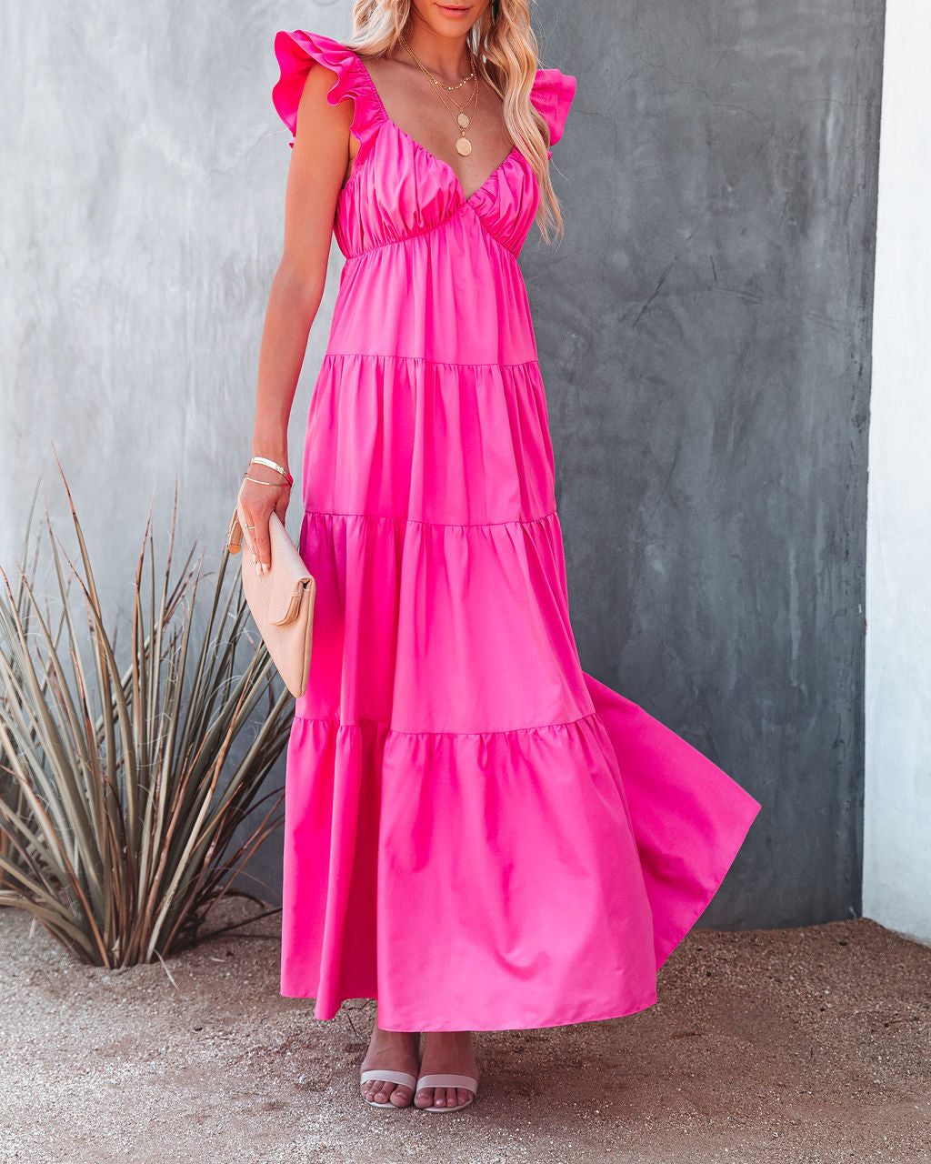 Caprice Tiered Ruffle Maxi Dress