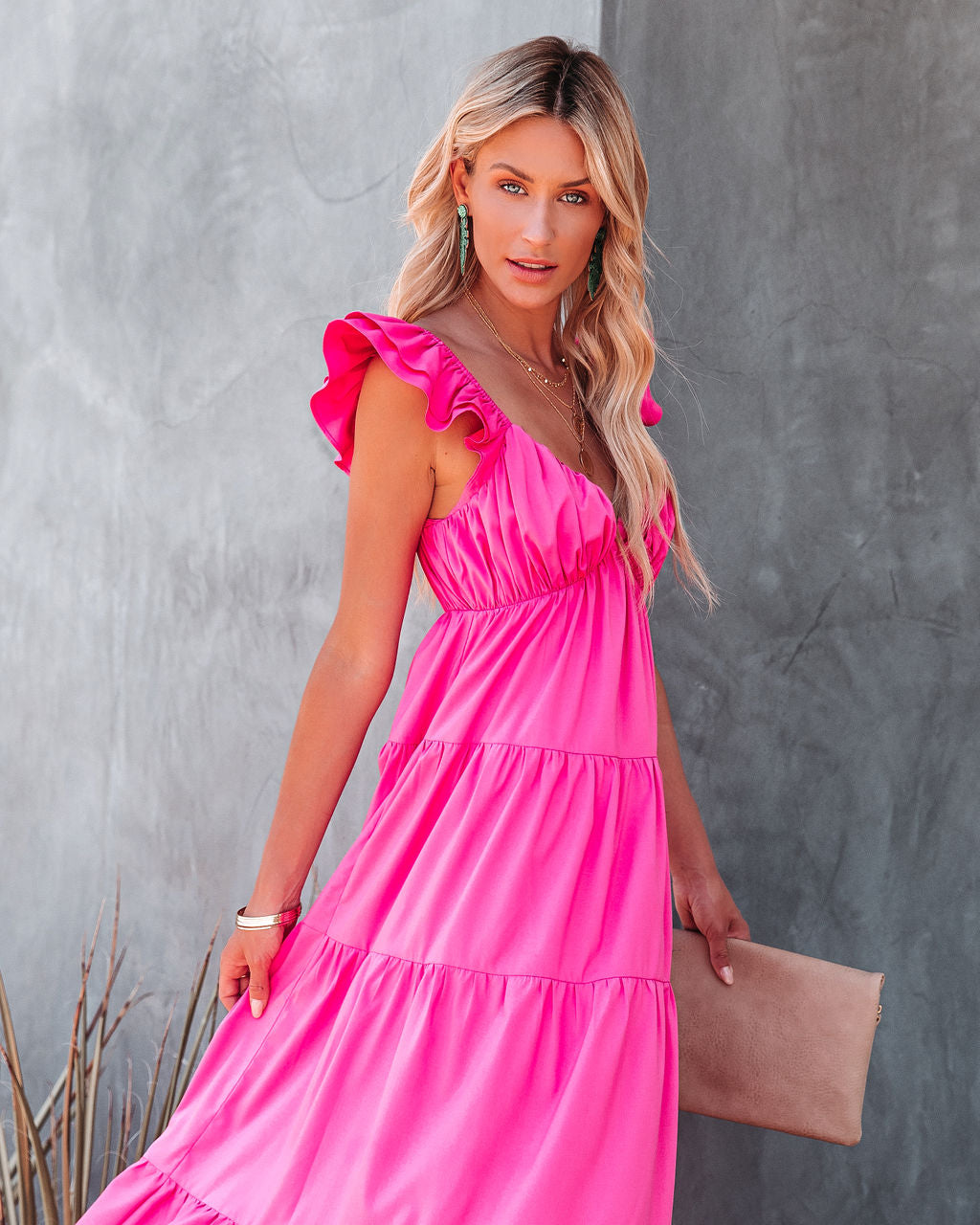 Caprice Tiered Ruffle Maxi Dress