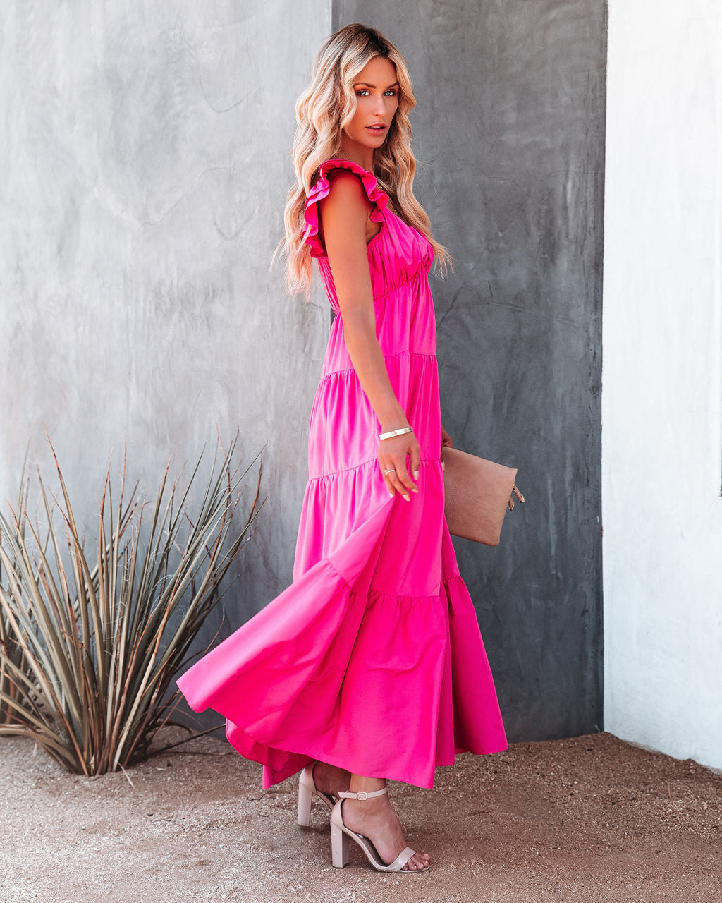 Caprice Tiered Ruffle Maxi Dress