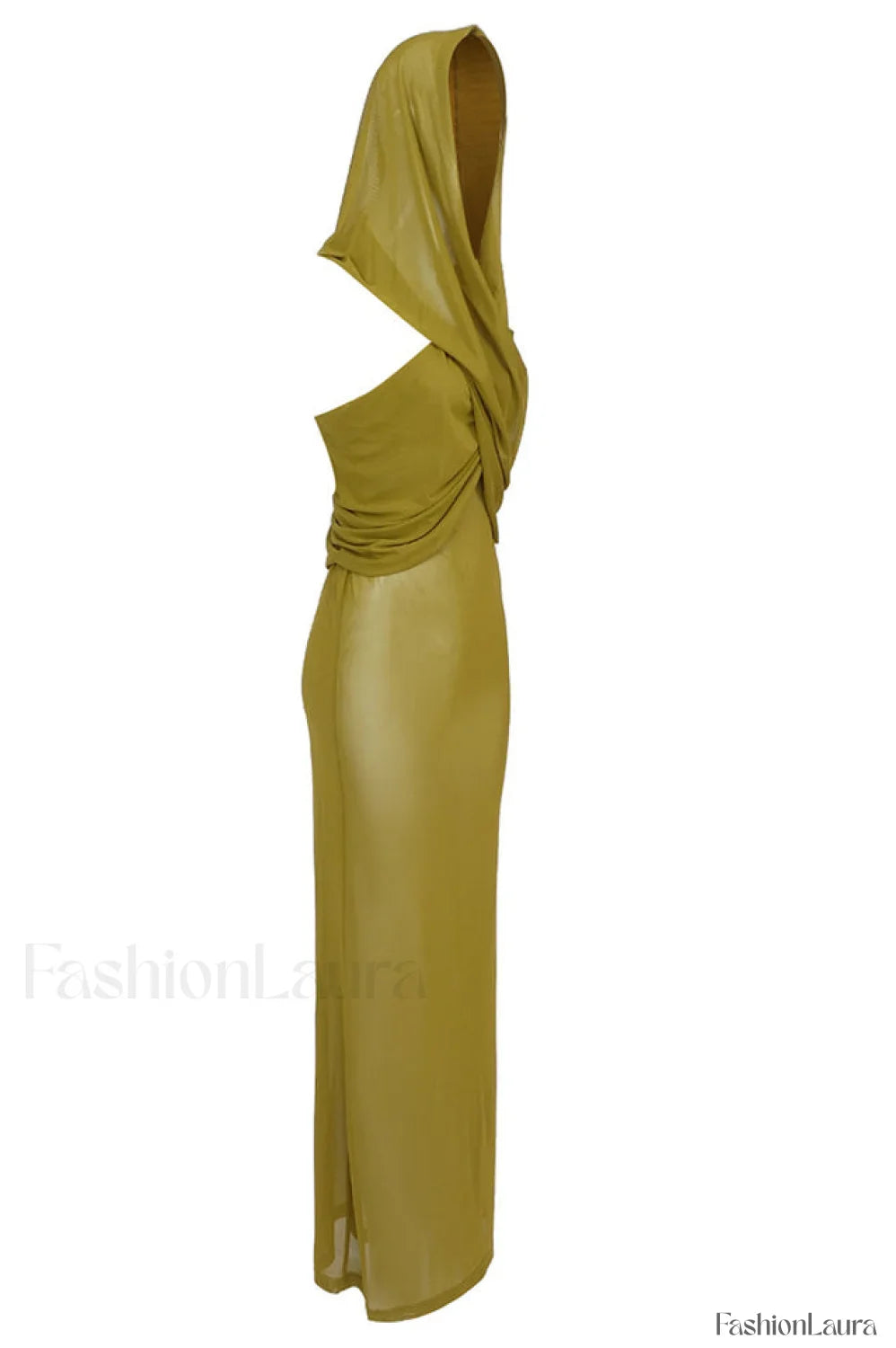 Carleigh Ruche Maxi Charming Dress With Headscarf