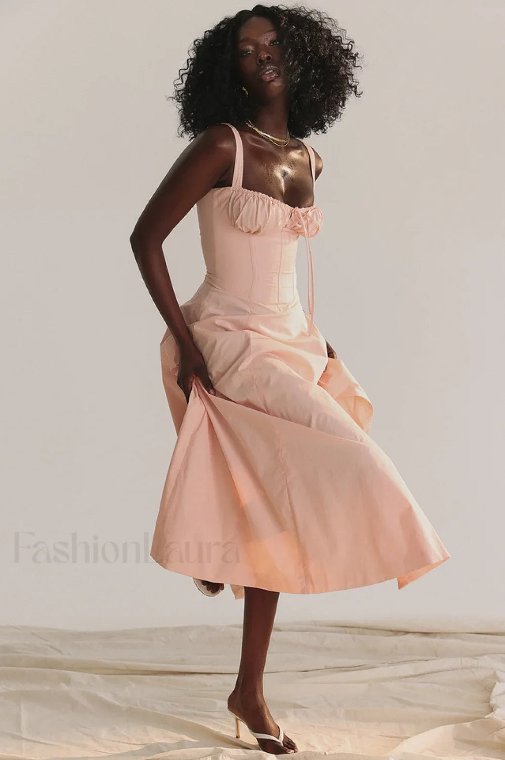 Carmen Pink Stylish Tunic Sundress