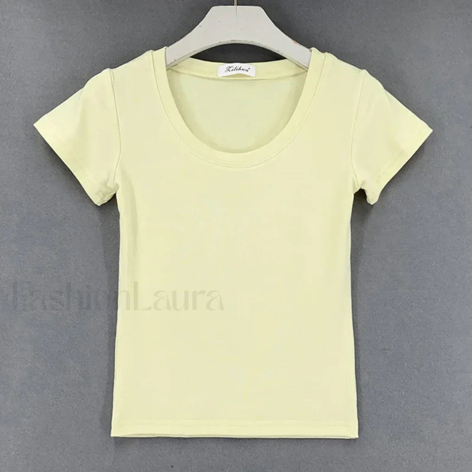 Casual Basic Femme Short Sleeve Tee Yellow / One Size