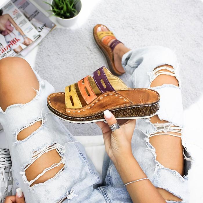 Casual Color Thick Bottom Slippers