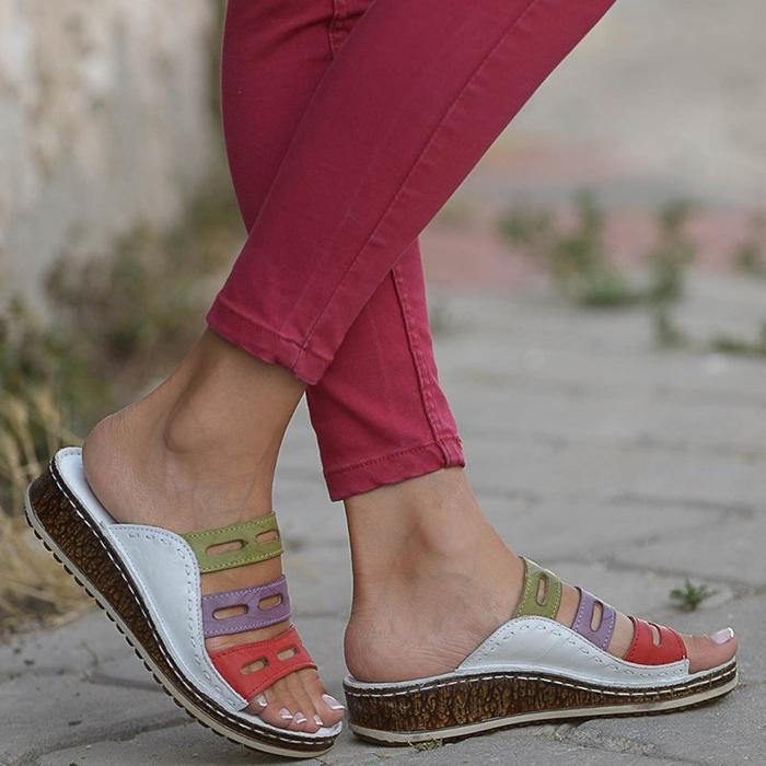 Casual Color Thick Bottom Slippers