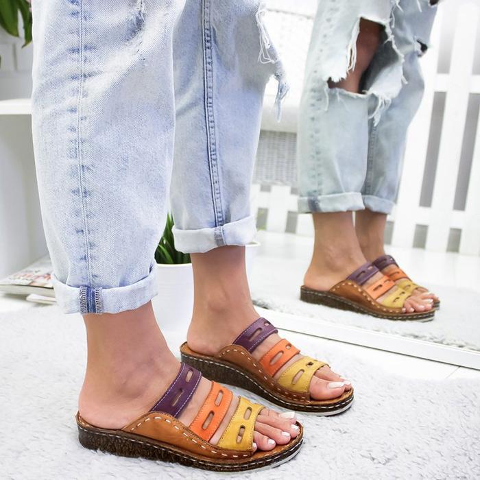 Casual Color Thick Bottom Slippers