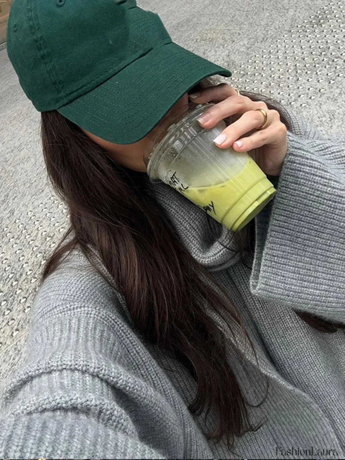 Casual Grey Cropped Oversize Women's Scarf Collar Long Sleeve Knitted Pullover Sweater