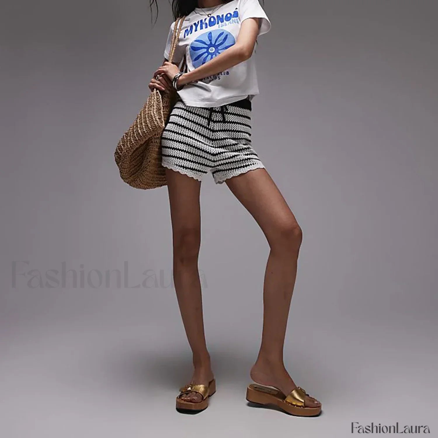 Casual Letter Print Round Neck T-Shirt