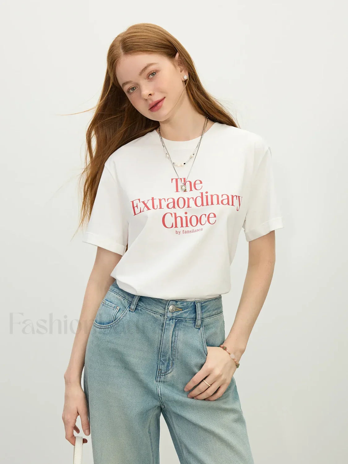 Casual Letter Round Neck Short T-Shirt