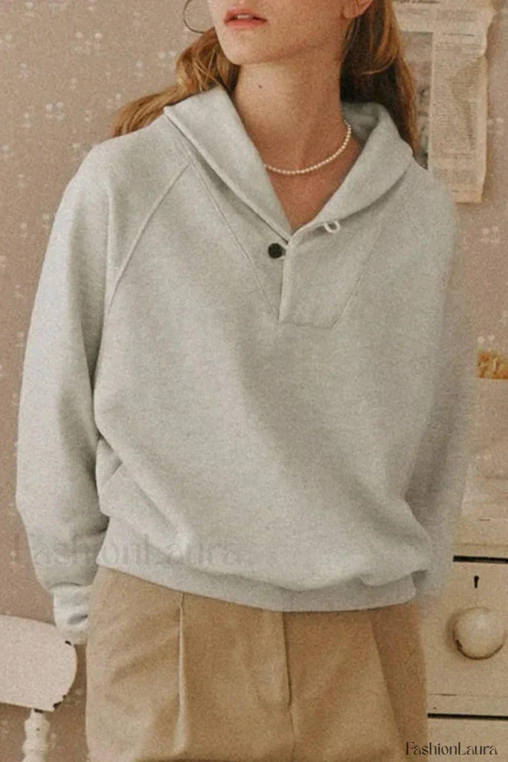 Casual Long Sleeve Cotton Pullover Hoodie