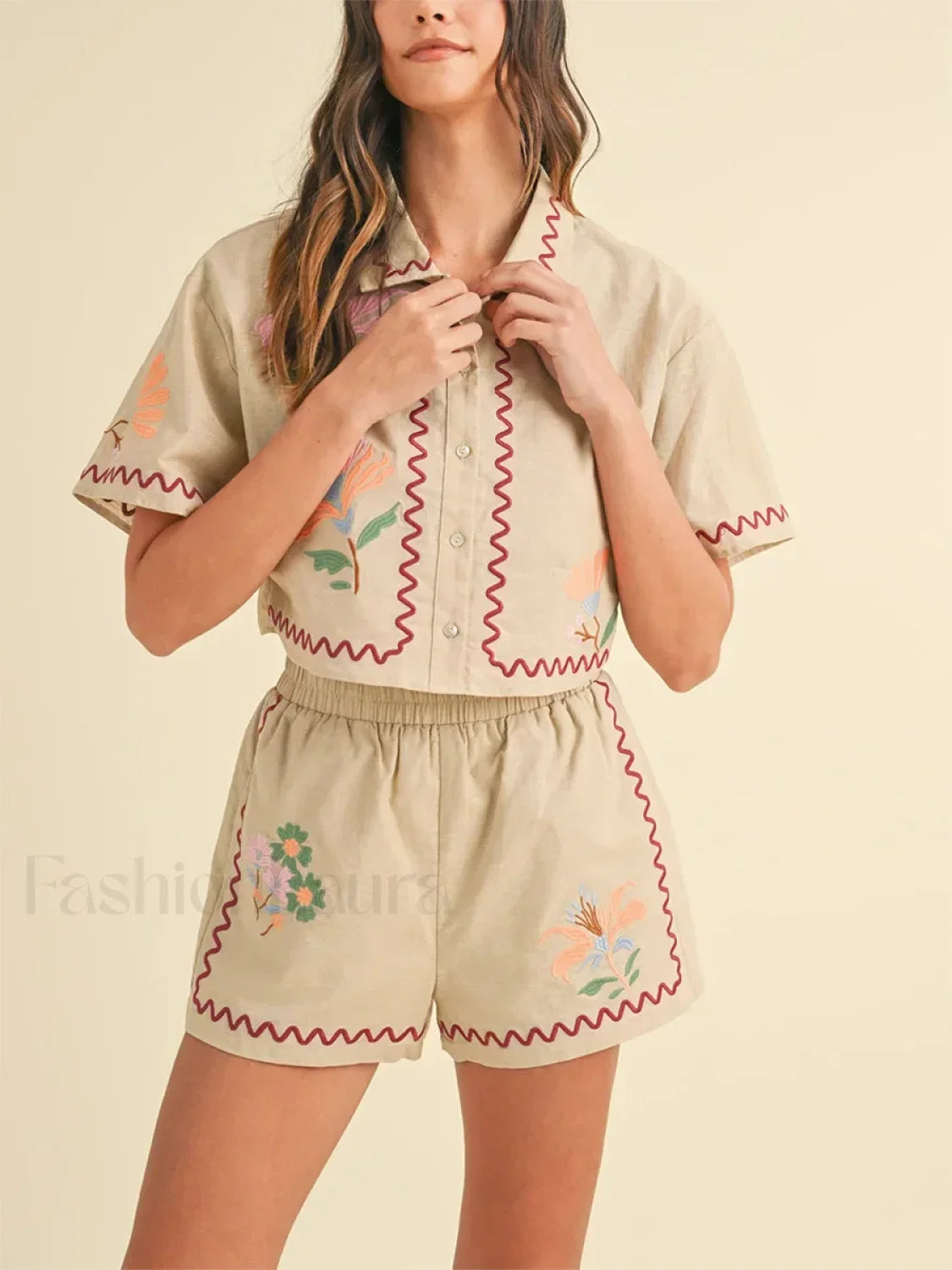 Casual Loose Top Shorts Two Piece Set