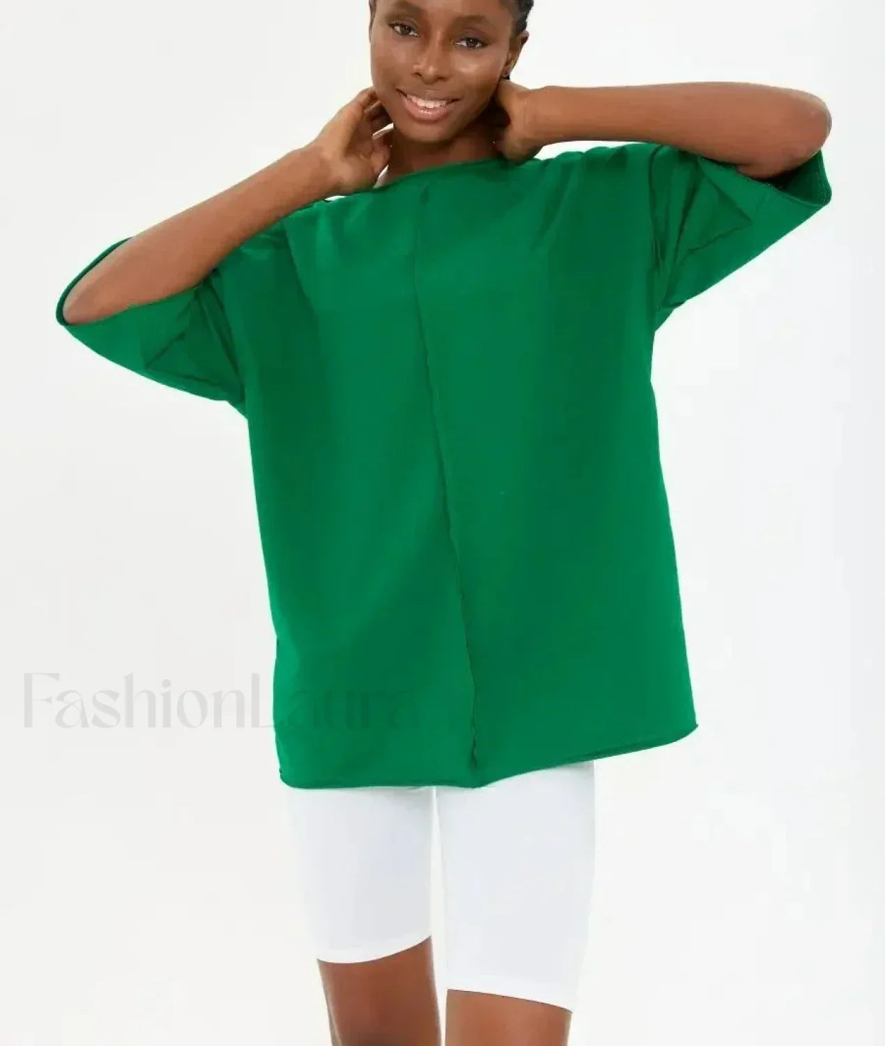 Casual Oversized Cotton Pink T-Shirt