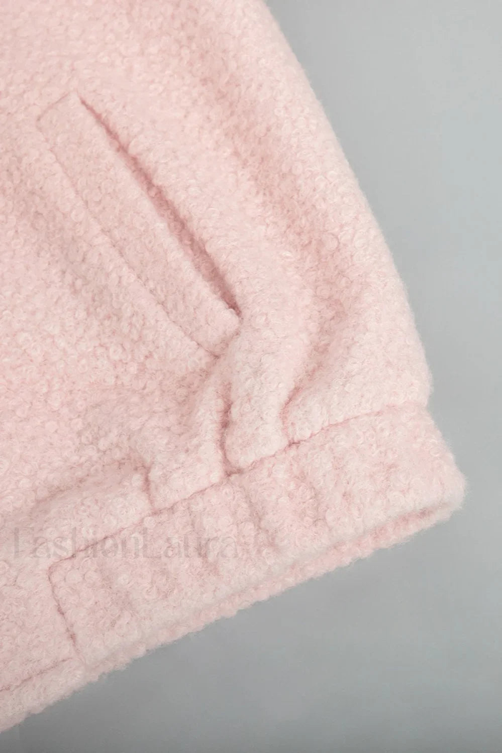 Casual Pink Faux Fur Short Jacket