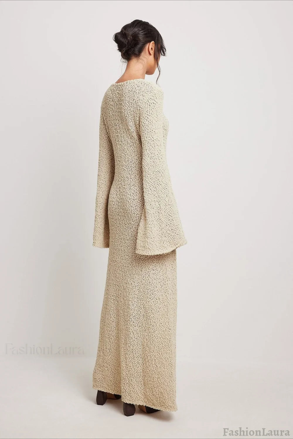 Casual Solid Maxi Sweater Dress