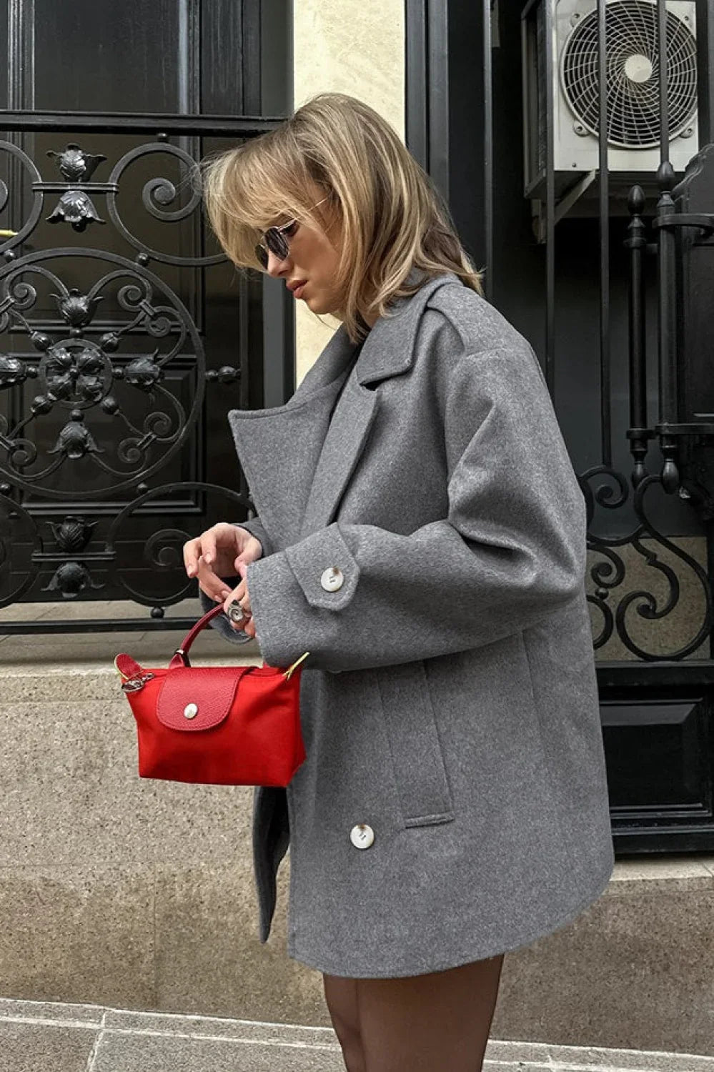 Casual Wool Blend Blazer Coat