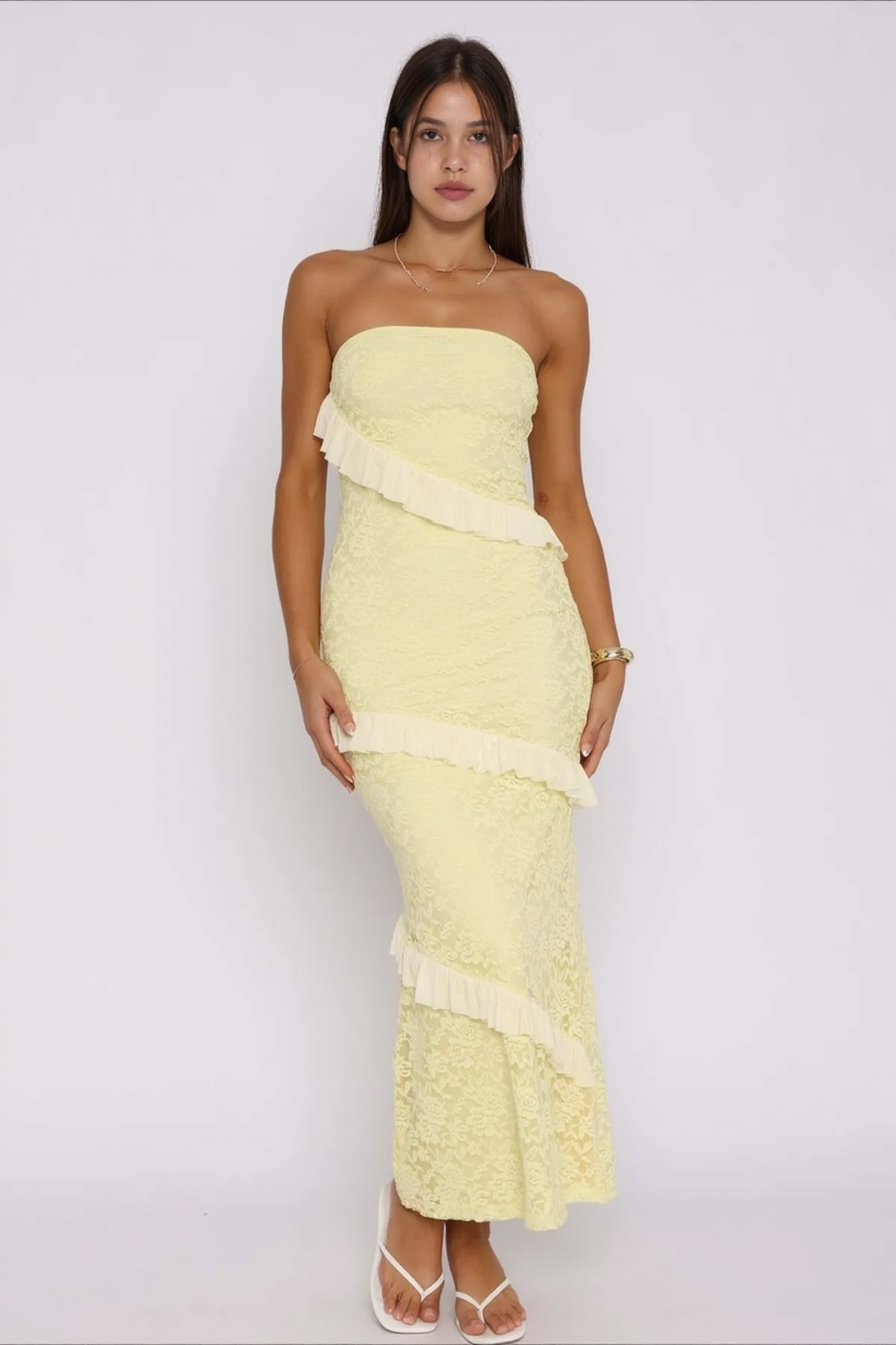 Strapless Maxi Tight Bodycon Dress