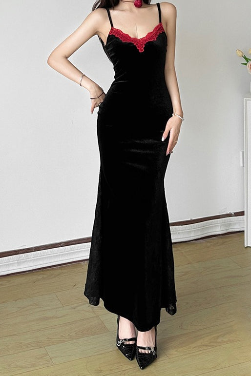 Lace Edition Trim Cami Maxi Lace Dress