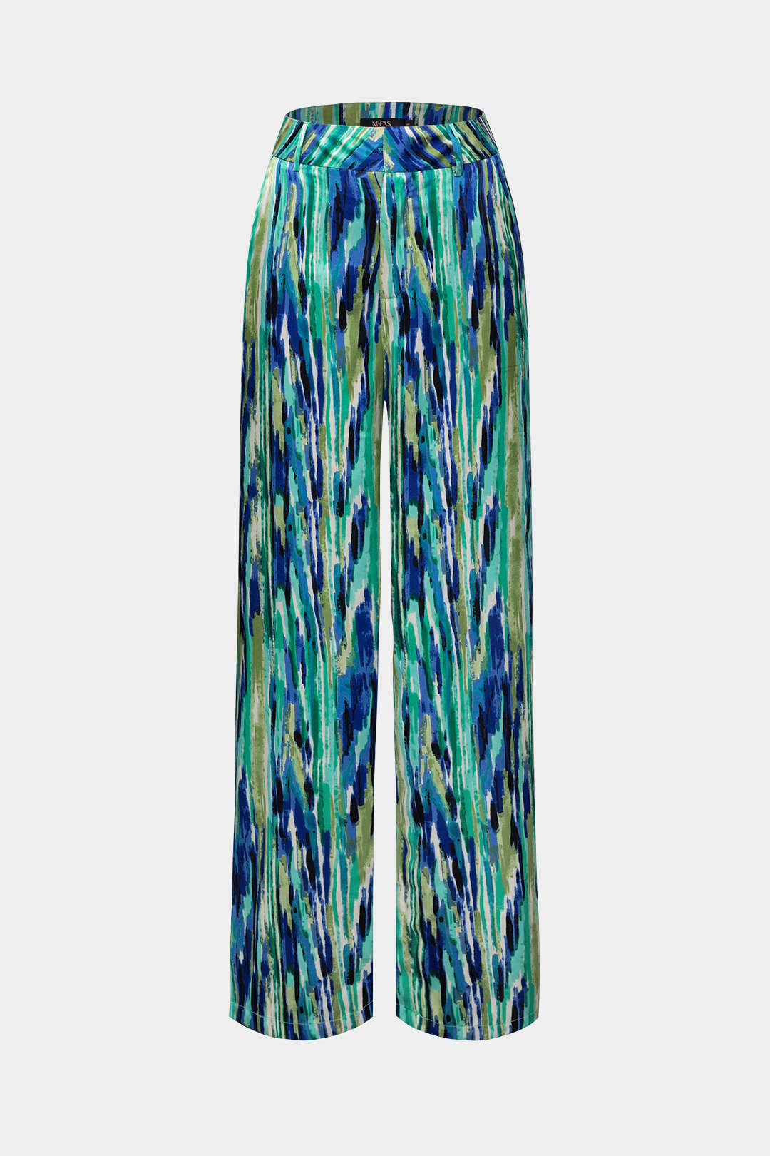 Marble Print High Waist Wide Leg Trousers