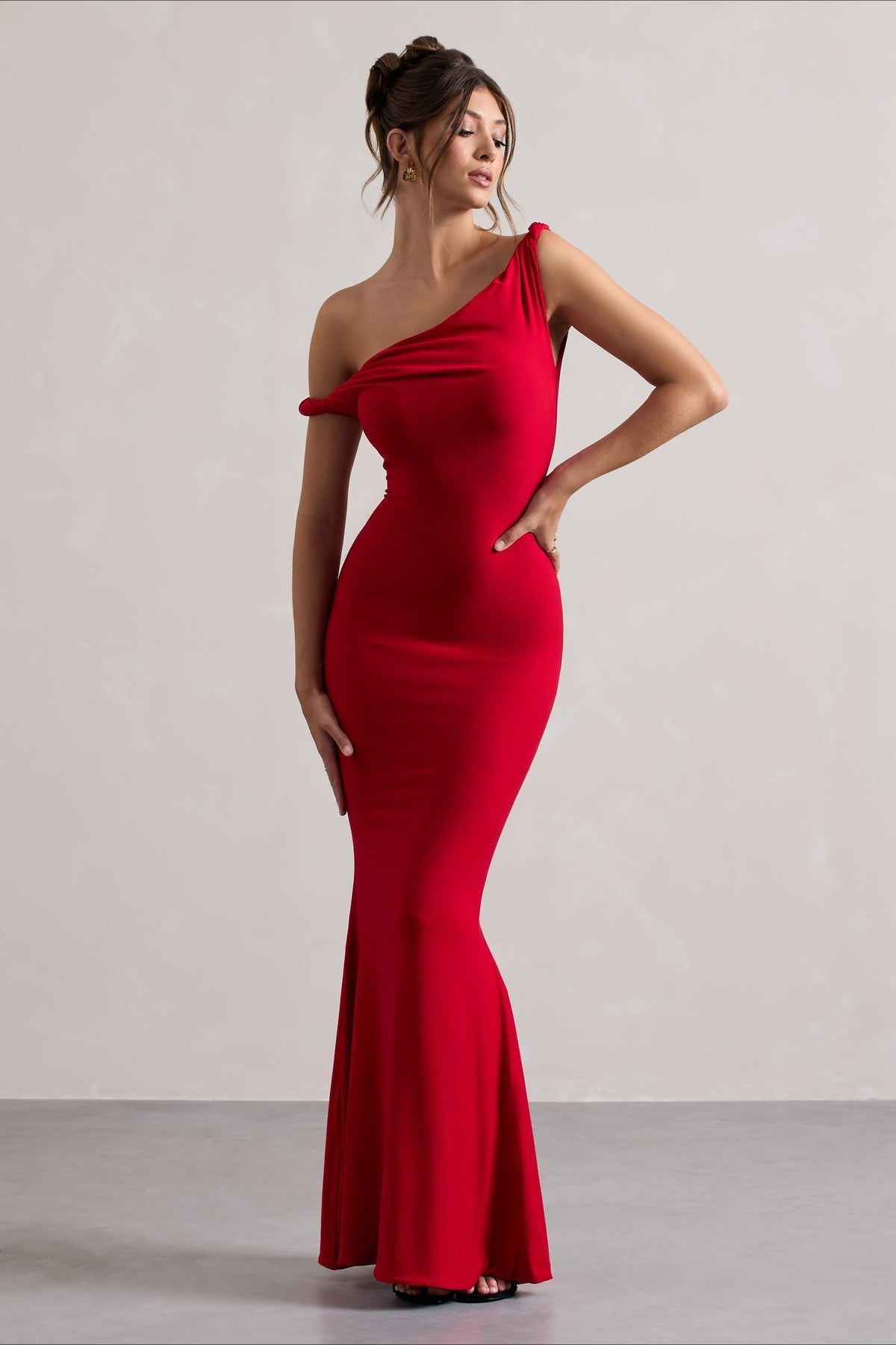 One Shoulder Bodycon Mermaid Maxi Dress
