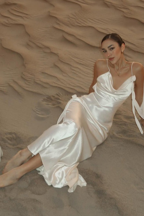 Cami Edition Backless Maxi Silk Dress