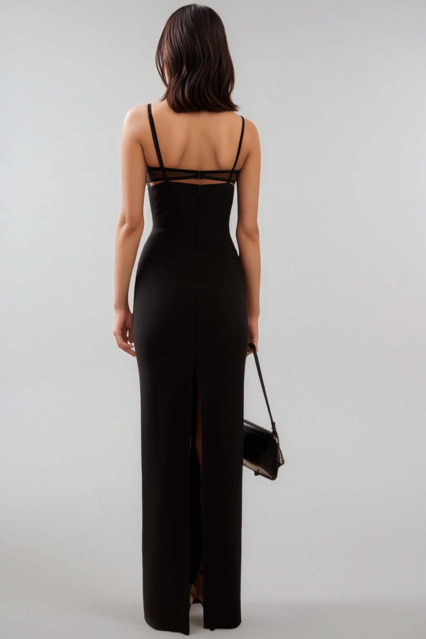 Mauda Cutout Crepe Bustier Maxi Dress - View 3