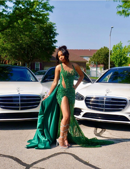 Modest Mermaid Black Girl Sequin Prom Dresses 22th Birthday Outfits cc979