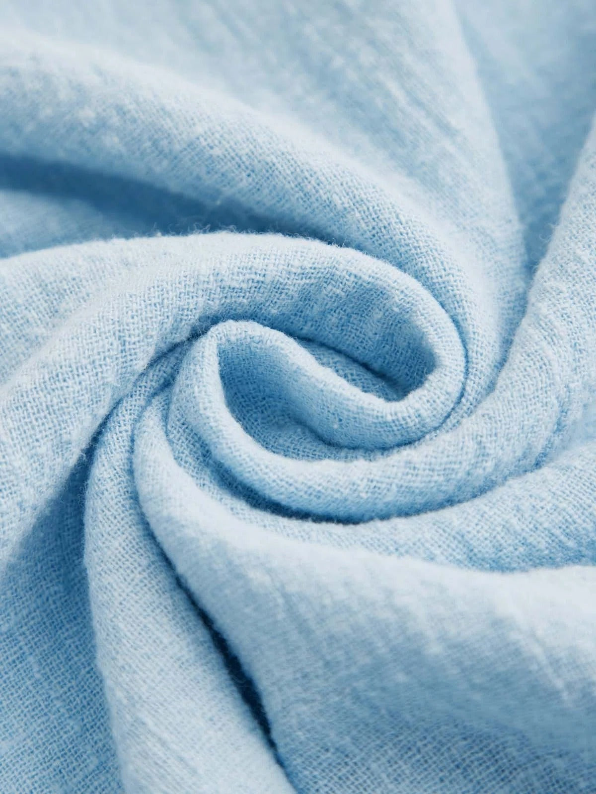 V-Neck Button Detail Tulip Hem Linen Look Top