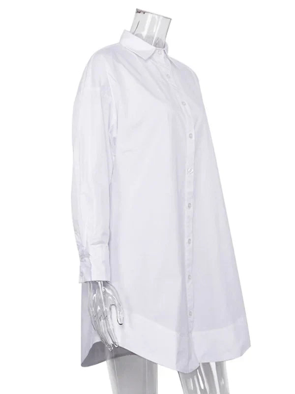 Raquel Elegant Shirt Dress Contemporary Dress for Layered Outfit Styling