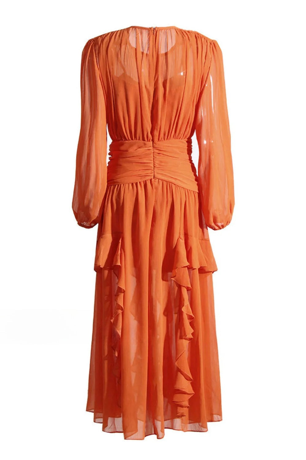 Leonie Ballon Stylish Long-Sleeved Maxi Dress