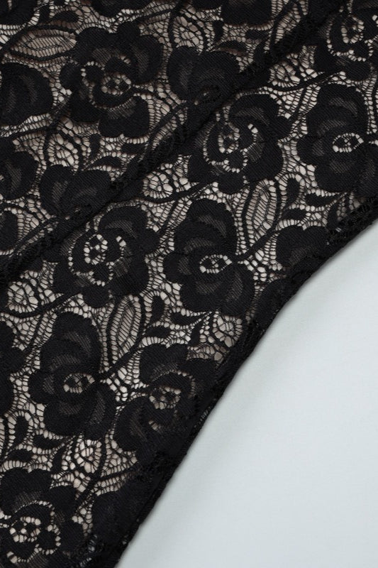 Lace Plunge Slip Dress - View 5
