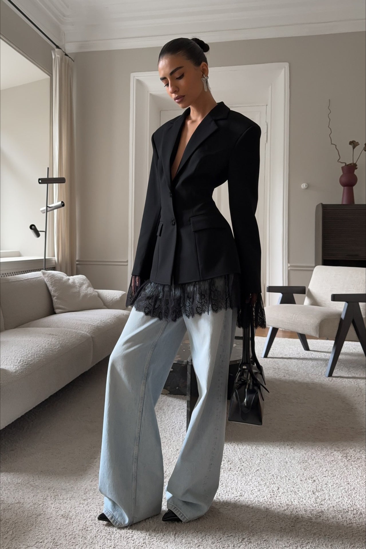 Lace Panel Office Ready Blazer