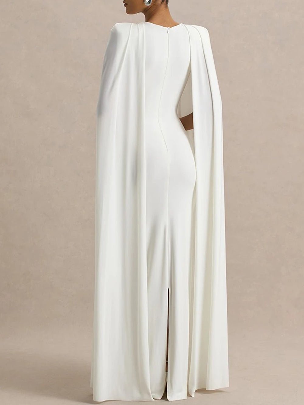 Cape Sleeve Bodycon Maxi Gown - View 2