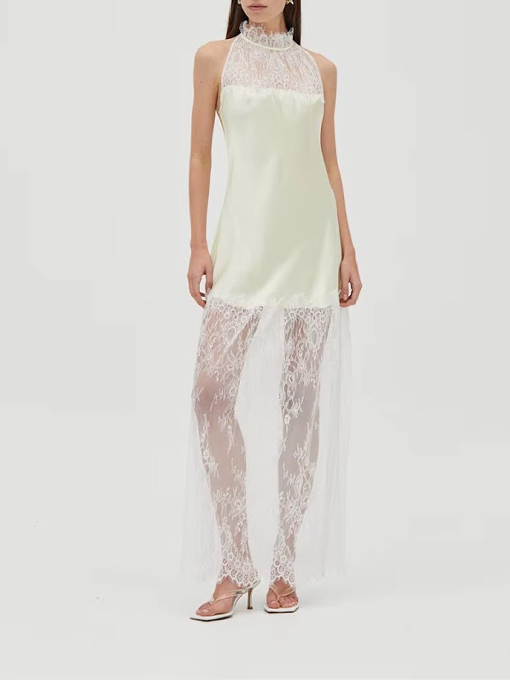 Celeste Lace Halter Maxi Dress