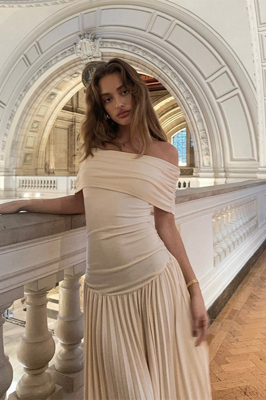 Off-the-Shoulder Ruched Dress