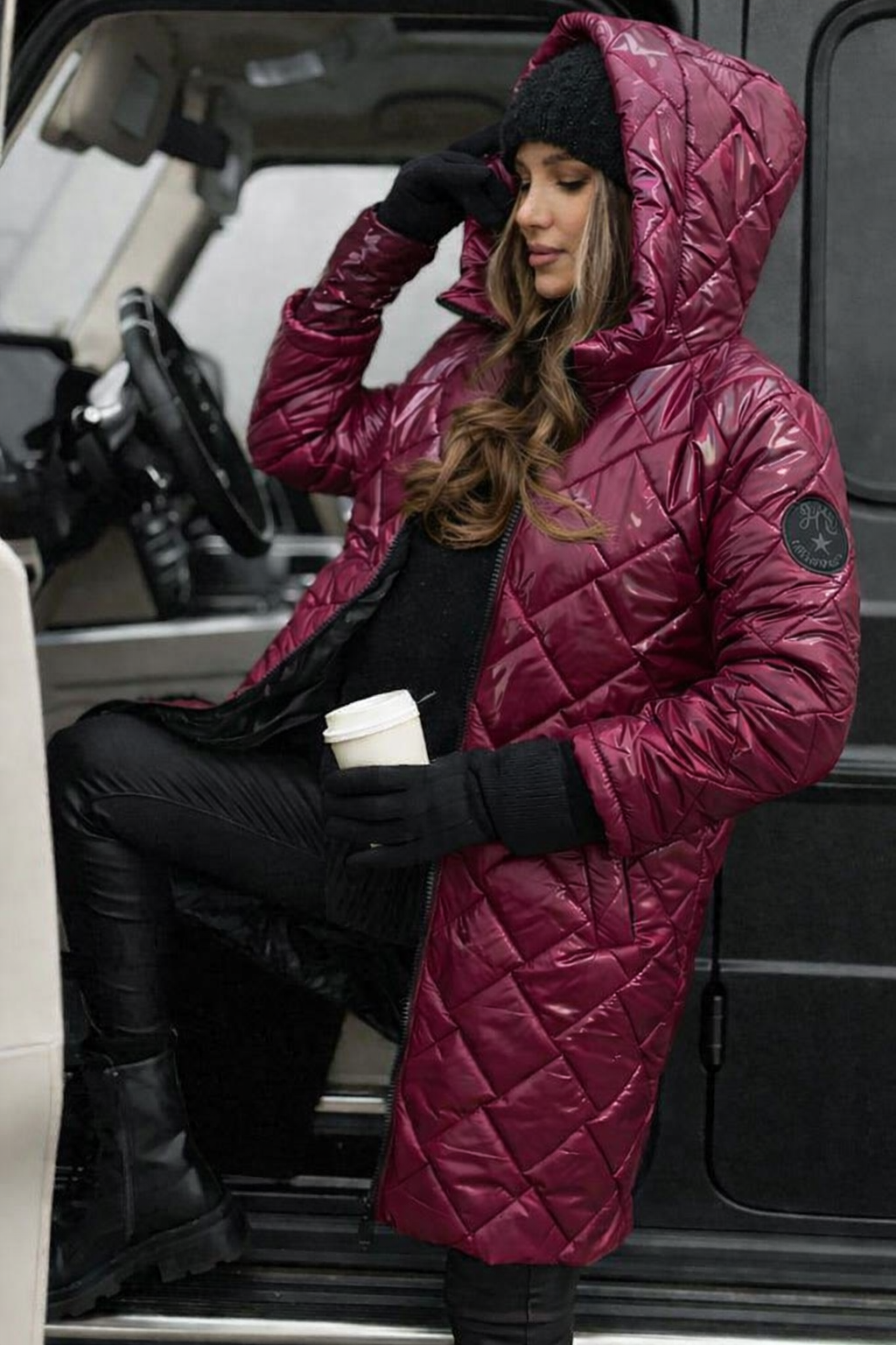 Quilted Hooded Longline Puffer Coat