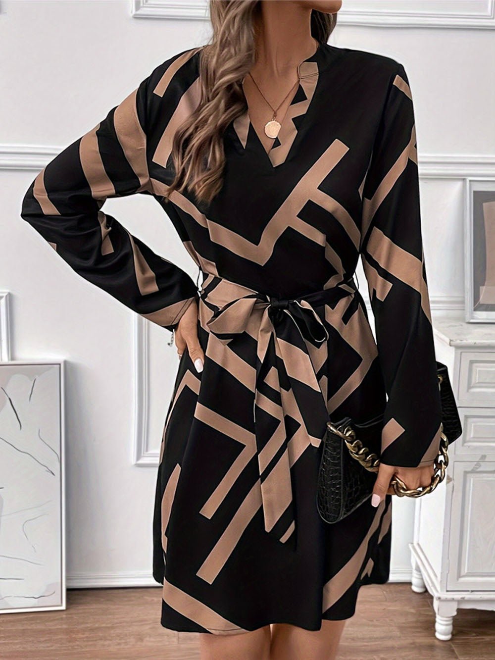 Charlie Neck Mini Dress